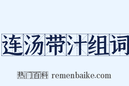 连汤带汁组词是什么意思的图片